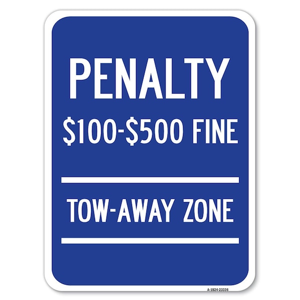 Penalty $100 $500 Fine Tow Away Zone Virginia Handicap Supplementary, A-1824-23336
